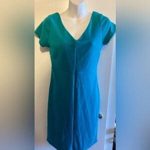 Costa Blanca Green Sheath Mini Dress V-Neck Raglan Sleeves